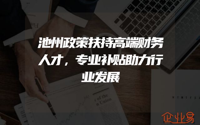 池州政策扶持高端财务人才，专业补贴助力行业发展