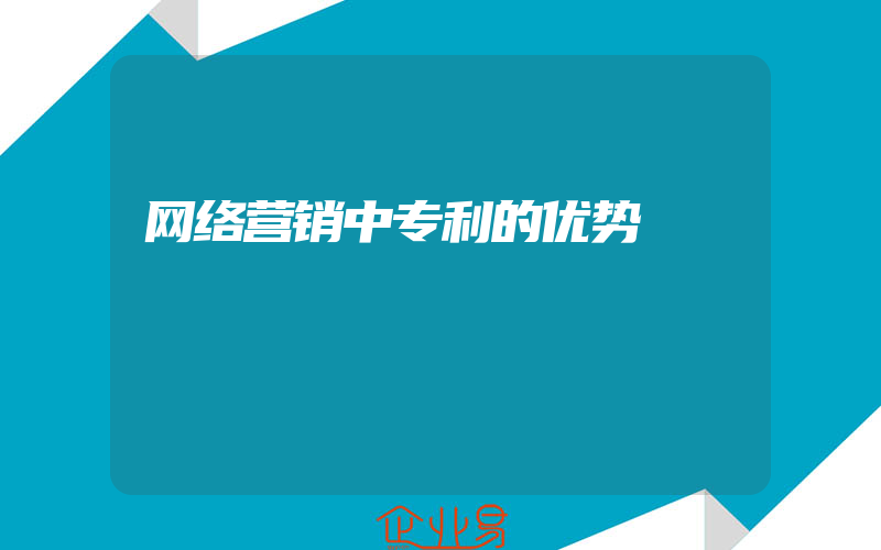 网络营销中专利的优势