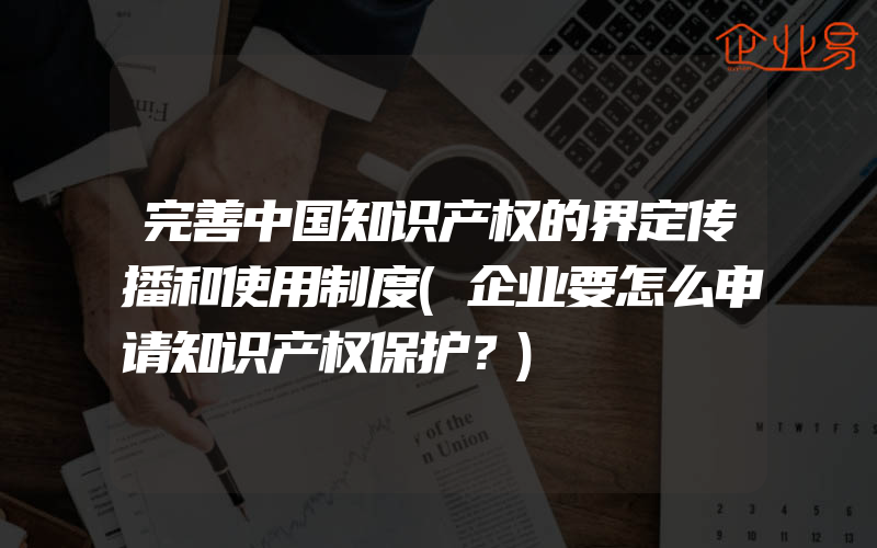 完善中国知识产权的界定传播和使用制度(企业要怎么申请知识产权保护？)