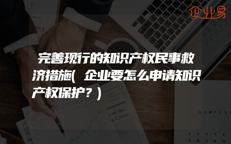 完善现行的知识产权民事救济措施(企业要怎么申请知识产权保护？)