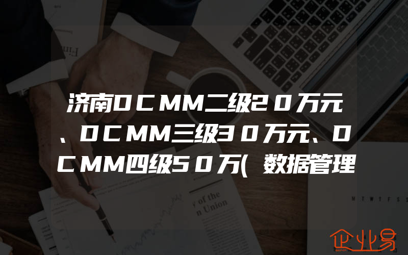 济南DCMM二级20万元、DCMM三级30万元、DCMM四级50万(数据管理能力评估)