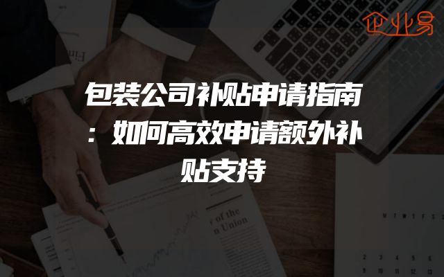 包装公司补贴申请指南：如何高效申请额外补贴支持