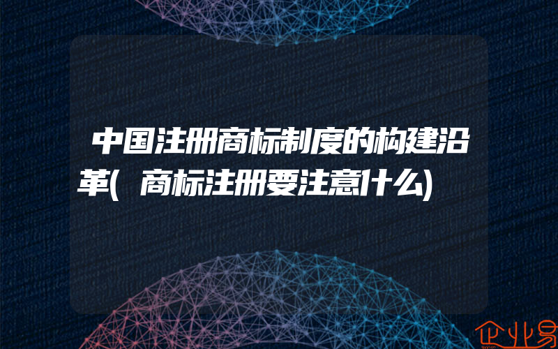 中国注册商标制度的构建沿革(商标注册要注意什么)