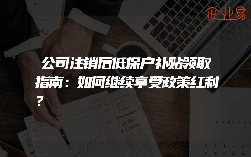 公司注销后低保户补贴领取指南：如何继续享受政策红利？