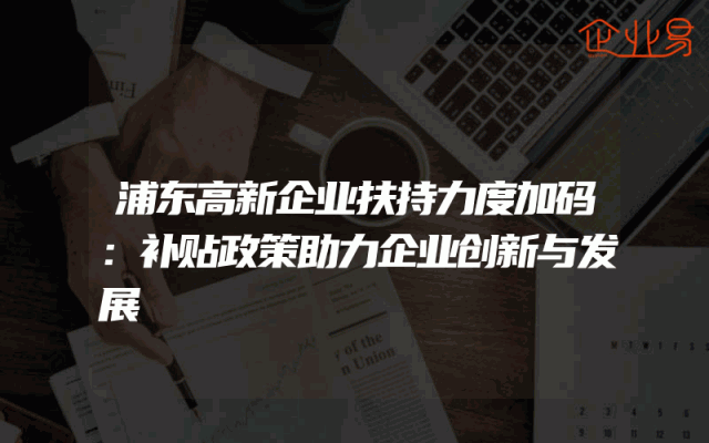 浦东高新企业扶持力度加码：补贴政策助力企业创新与发展