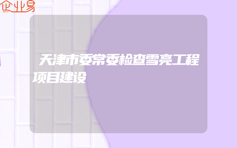 天津市委常委检查雪亮工程项目建设