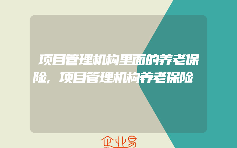 项目管理机构里面的养老保险,项目管理机构养老保险