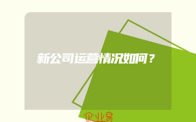 新公司运营情况如何？
