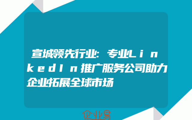 宣城领先行业:专业LinkedIn推广服务公司助力企业拓展全球市场