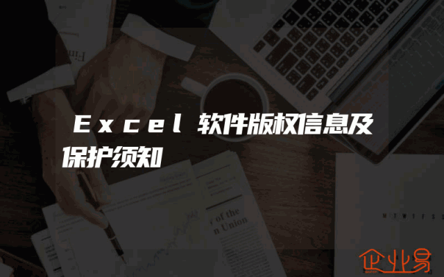 Excel软件版权信息及保护须知