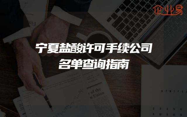 宁夏盐酸许可手续公司名单查询指南