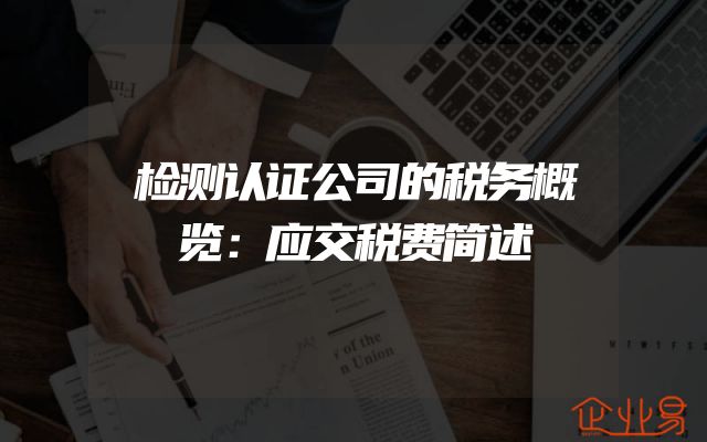 检测认证公司的税务概览：应交税费简述