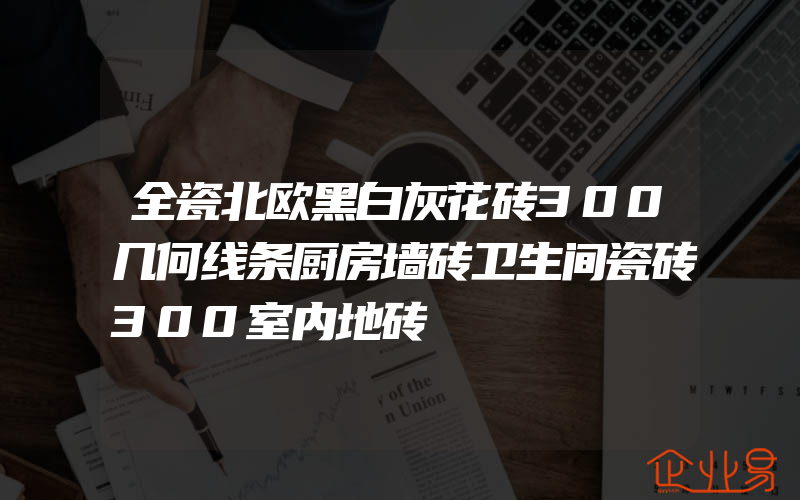 全瓷北欧黑白灰花砖300几何线条厨房墙砖卫生间瓷砖300室内地砖