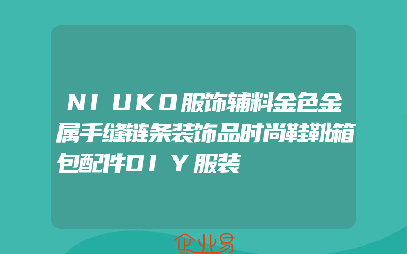 NIUKO服饰辅料金色金属手缝链条装饰品时尚鞋靴箱包配件DIY服装