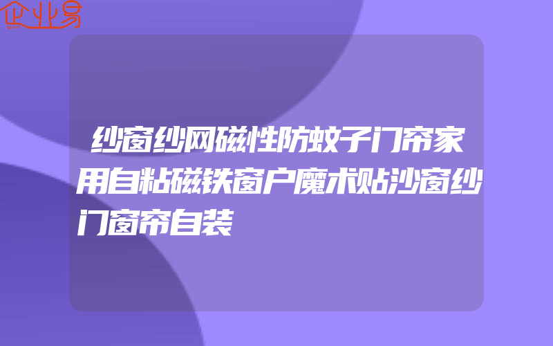 纱窗纱网磁性防蚊子门帘家用自粘磁铁窗户魔术贴沙窗纱门窗帘自装