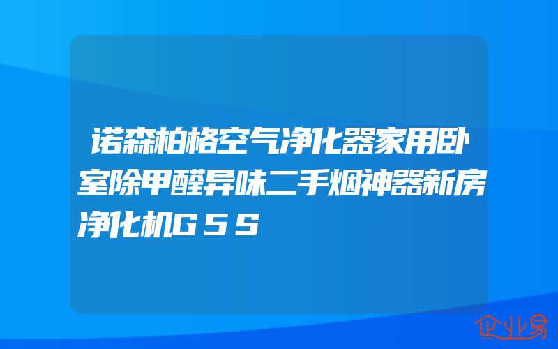 诺森柏格空气净化器家用卧室除甲醛异味二手烟神器新房净化机G5S