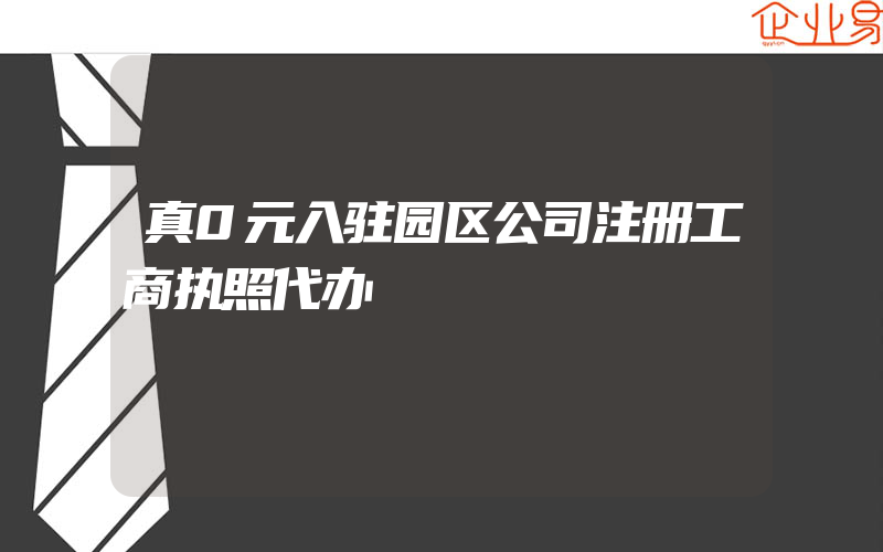 真0元入驻园区公司注册工商执照代办