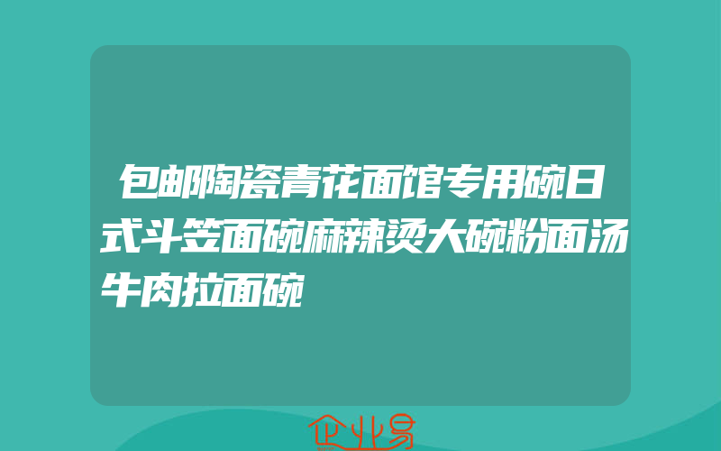 包邮陶瓷青花面馆专用碗日式斗笠面碗麻辣烫大碗粉面汤牛肉拉面碗