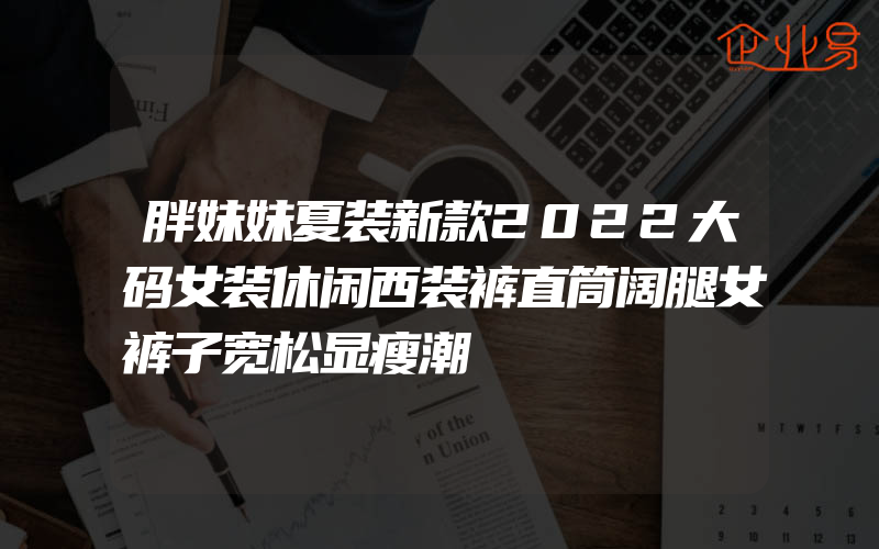 胖妹妹夏装新款2022大码女装休闲西装裤直筒阔腿女裤子宽松显瘦潮