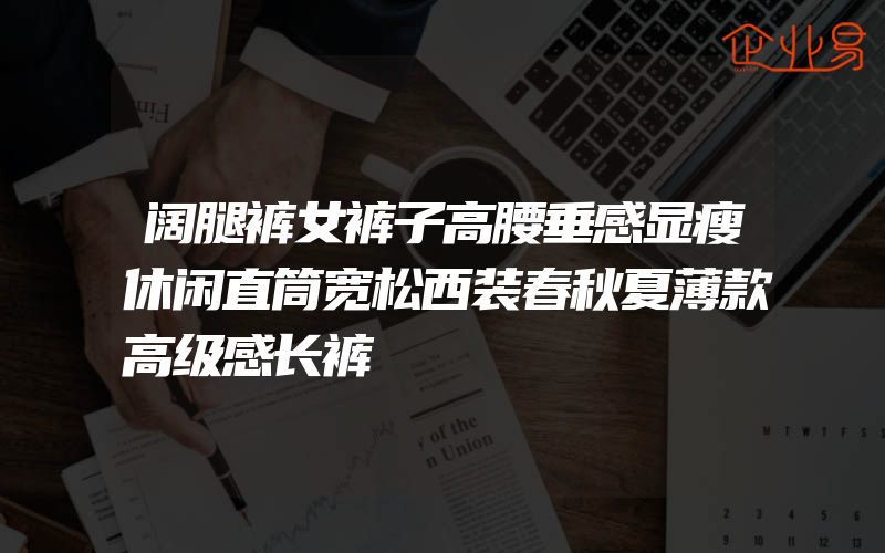 阔腿裤女裤子高腰垂感显瘦休闲直筒宽松西装春秋夏薄款高级感长裤