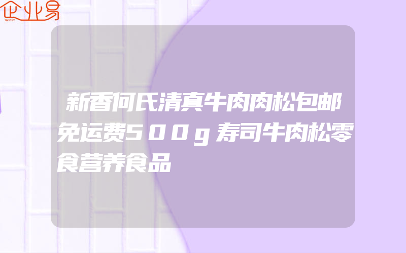 新香何氏清真牛肉肉松包邮免运费500g寿司牛肉松零食营养食品