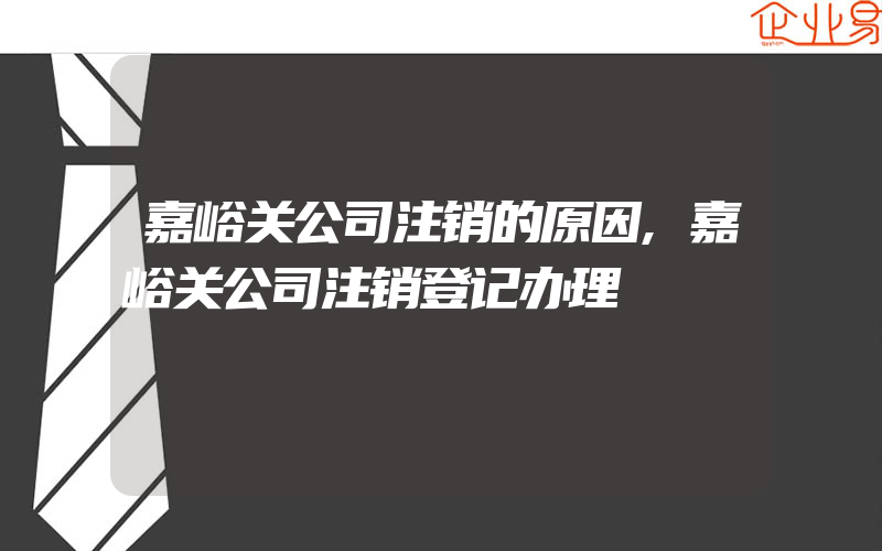 嘉峪关公司注销的原因,嘉峪关公司注销登记办理