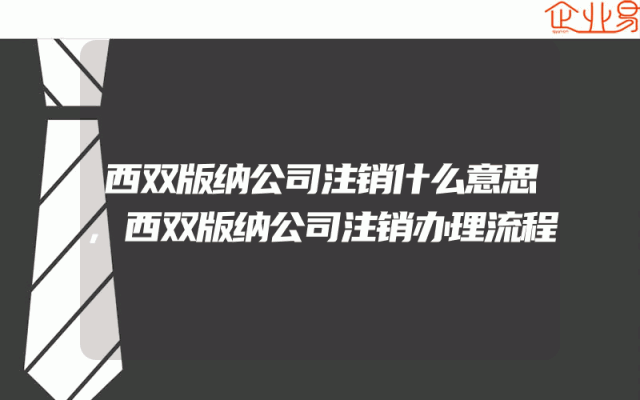 西双版纳公司注销什么意思,西双版纳公司注销办理流程