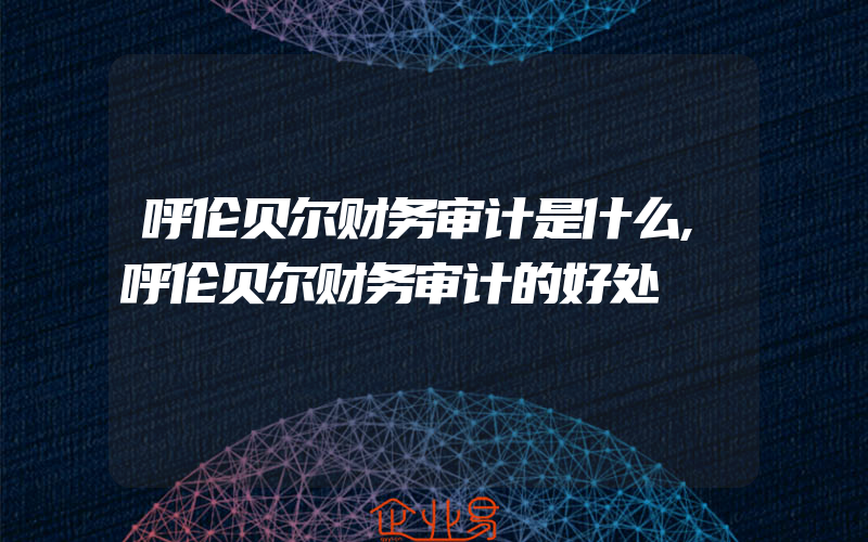 呼伦贝尔财务审计是什么,呼伦贝尔财务审计的好处