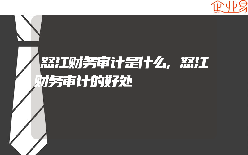 怒江财务审计是什么,怒江财务审计的好处