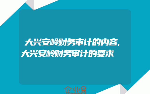 大兴安岭财务审计的内容,大兴安岭财务审计的要求