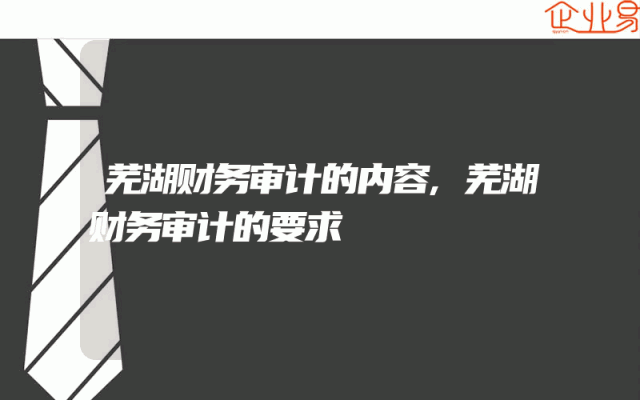芜湖财务审计的内容,芜湖财务审计的要求