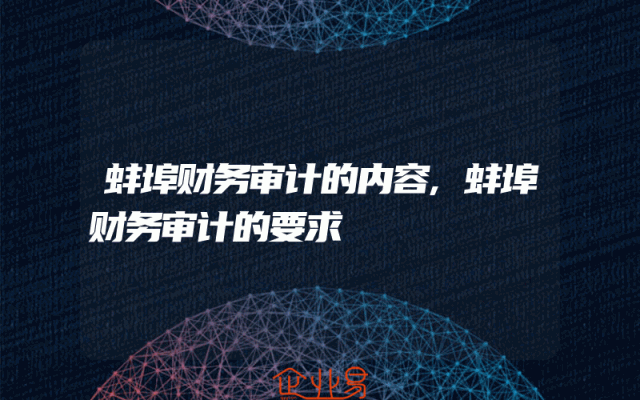 蚌埠财务审计的内容,蚌埠财务审计的要求