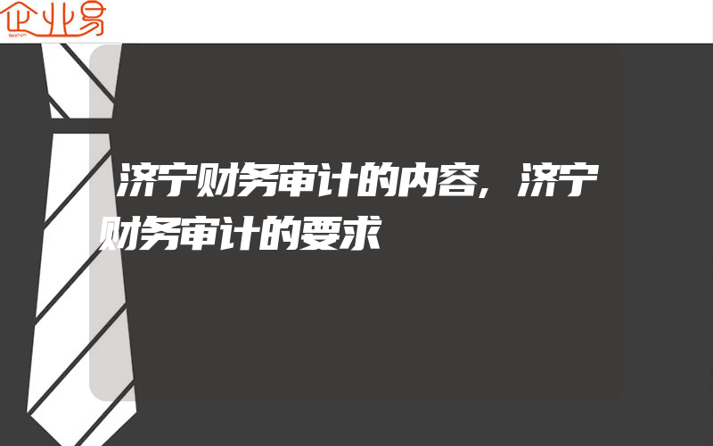 济宁财务审计的内容,济宁财务审计的要求