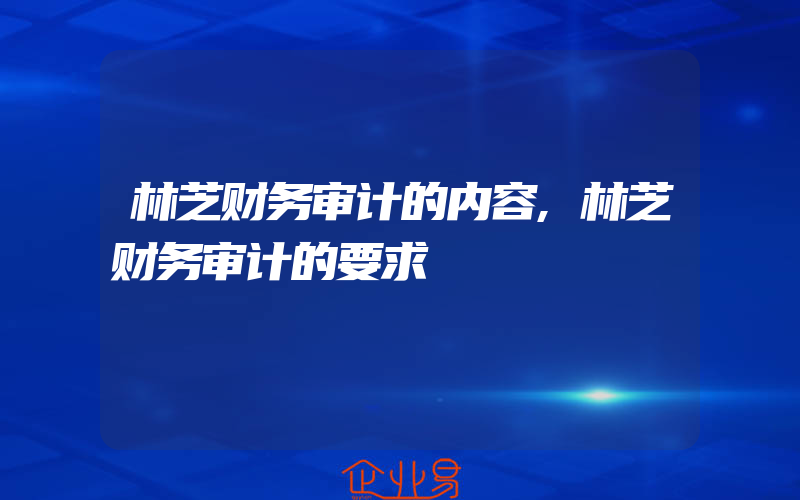 林芝财务审计的内容,林芝财务审计的要求