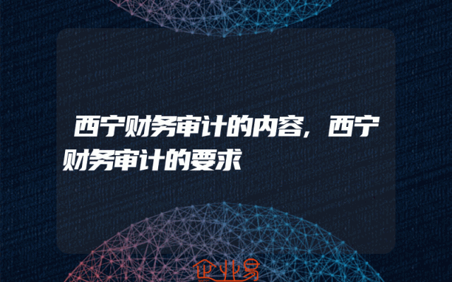 西宁财务审计的内容,西宁财务审计的要求