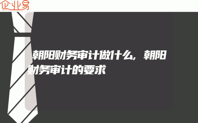 朝阳财务审计做什么,朝阳财务审计的要求