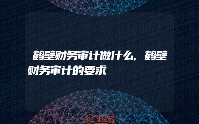 鹤壁财务审计做什么,鹤壁财务审计的要求
