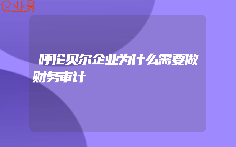 呼伦贝尔企业为什么需要做财务审计