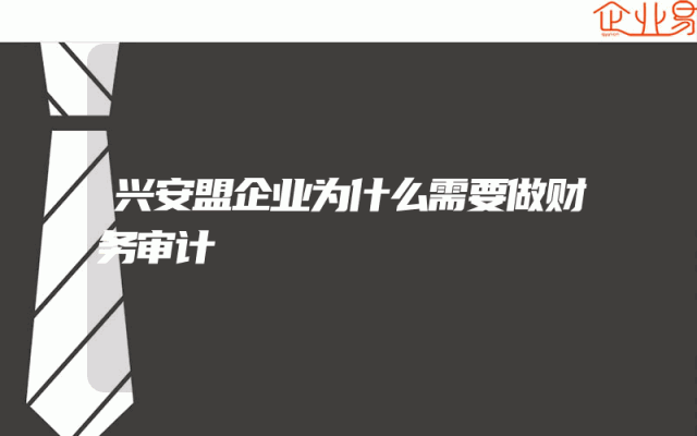 兴安盟企业为什么需要做财务审计