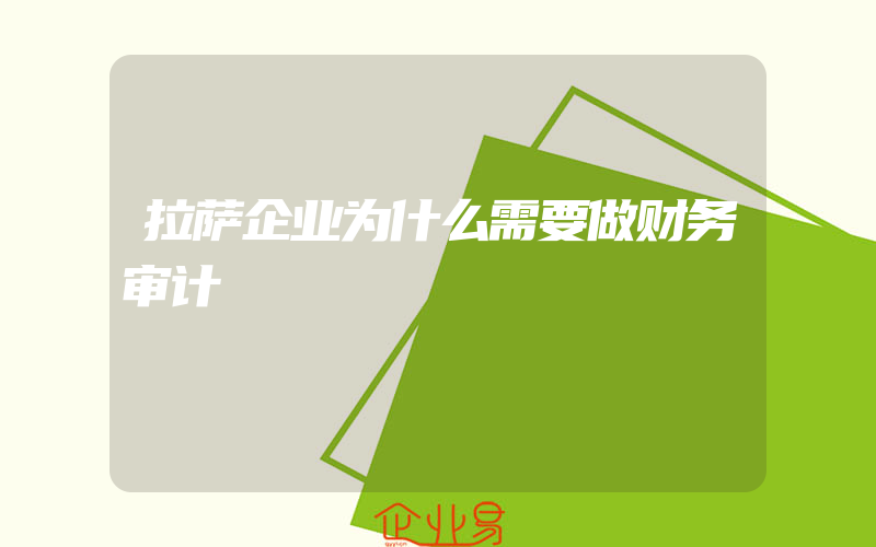 拉萨企业为什么需要做财务审计