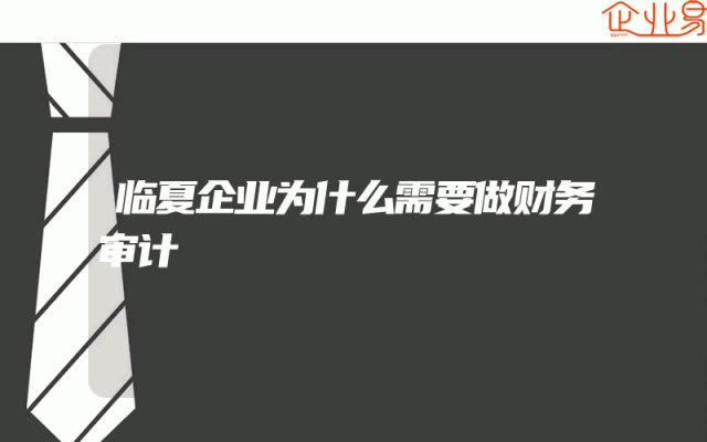 临夏企业为什么需要做财务审计