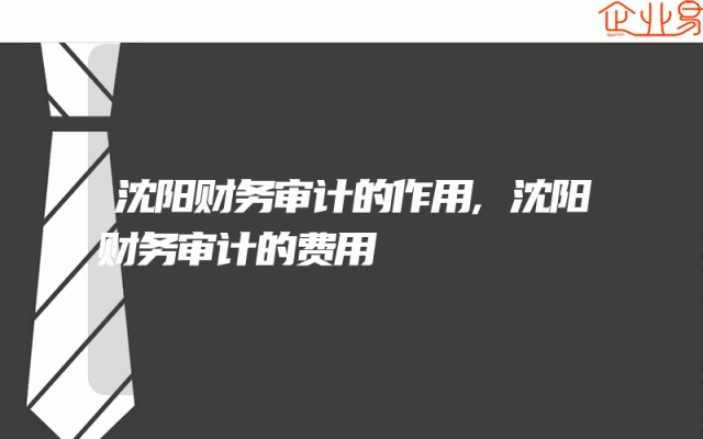 沈阳财务审计的作用,沈阳财务审计的费用