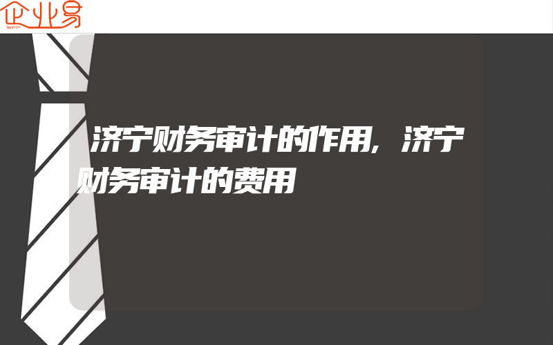 济宁财务审计的作用,济宁财务审计的费用