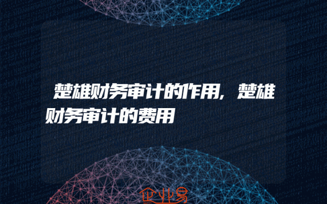 楚雄财务审计的作用,楚雄财务审计的费用