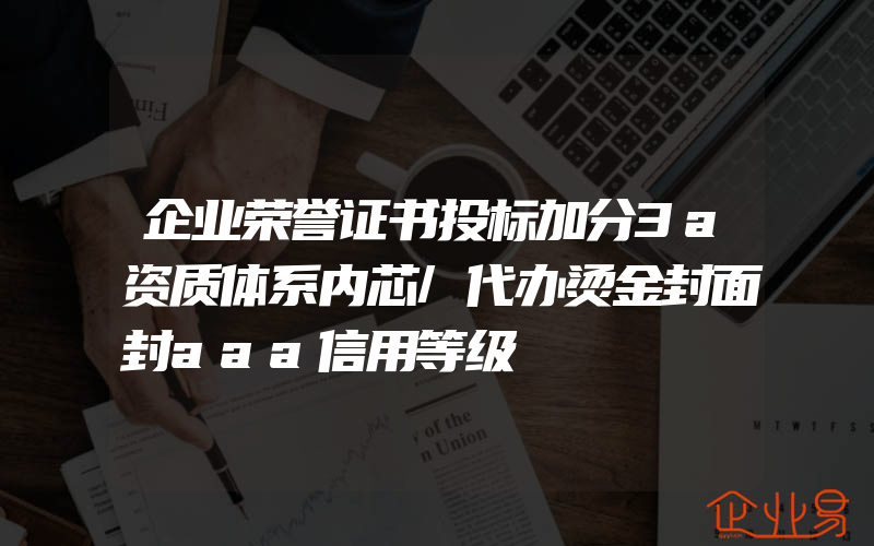 企业荣誉证书投标加分3a资质体系内芯/代办烫金封面封aaa信用等级