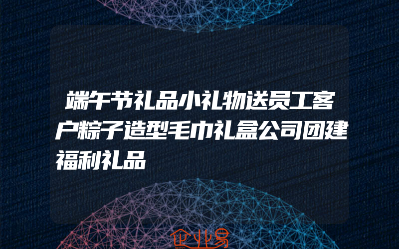 端午节礼品小礼物送员工客户粽子造型毛巾礼盒公司团建福利礼品