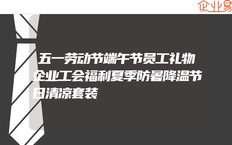 五一劳动节端午节员工礼物企业工会福利夏季防暑降温节日清凉套装