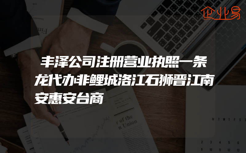 丰泽公司注册营业执照一条龙代办非鲤城洛江石狮晋江南安惠安台商