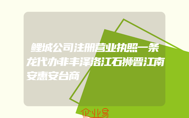 鲤城公司注册营业执照一条龙代办非丰泽洛江石狮晋江南安惠安台商