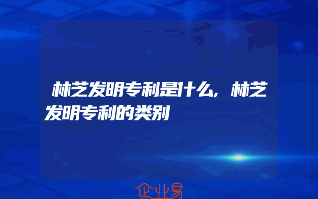 林芝发明专利是什么,林芝发明专利的类别